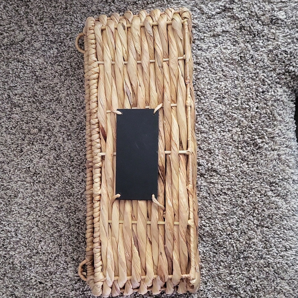 Wicker mail holder